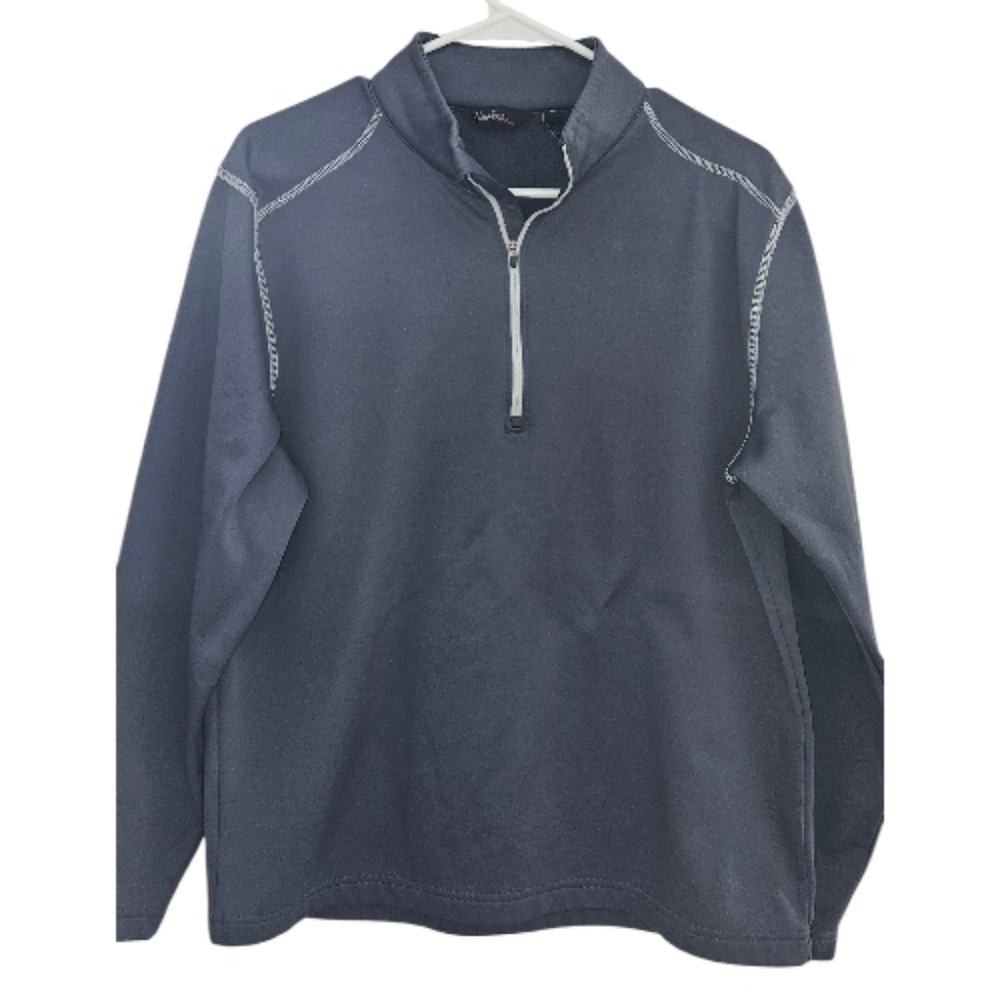 WALTER HAGEN Essentials Men's Slate Grey Quarter Zip Pullover - Size M